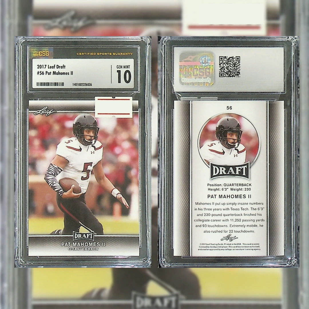 2017 Leaf Draft Pat Mahomes II #56 CSG 10 1401002326036