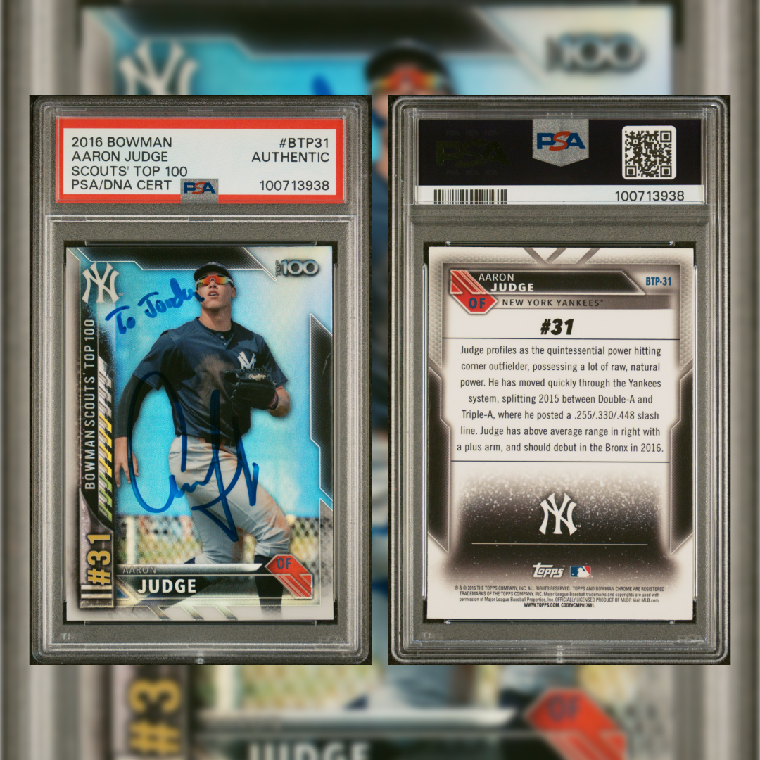2016 Aaron Judge #BTP31 Authentic Autographed 100713938