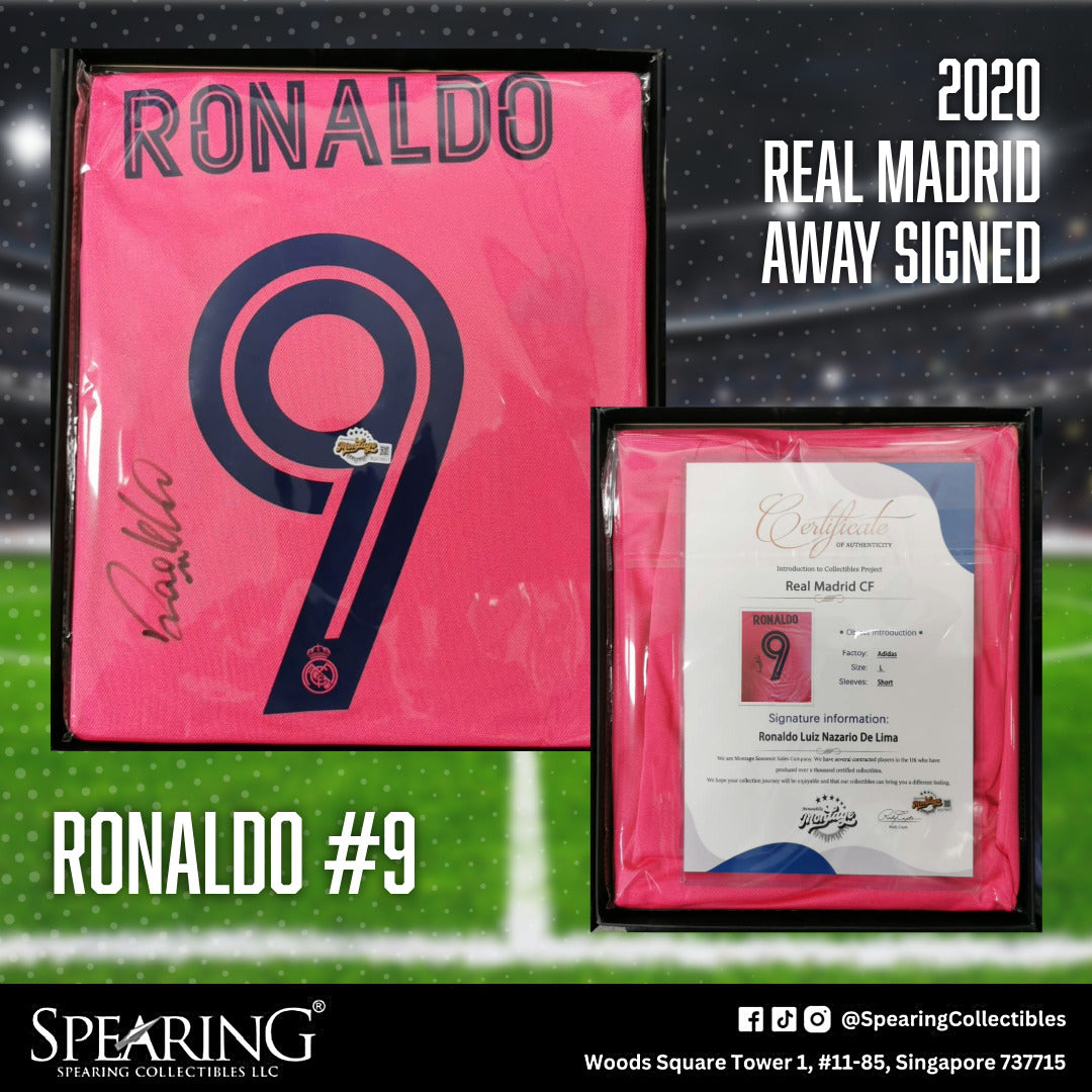 2020 Ronaldo Luiz Nazario De Lima #9 Real Madrid Away Signed Jersey