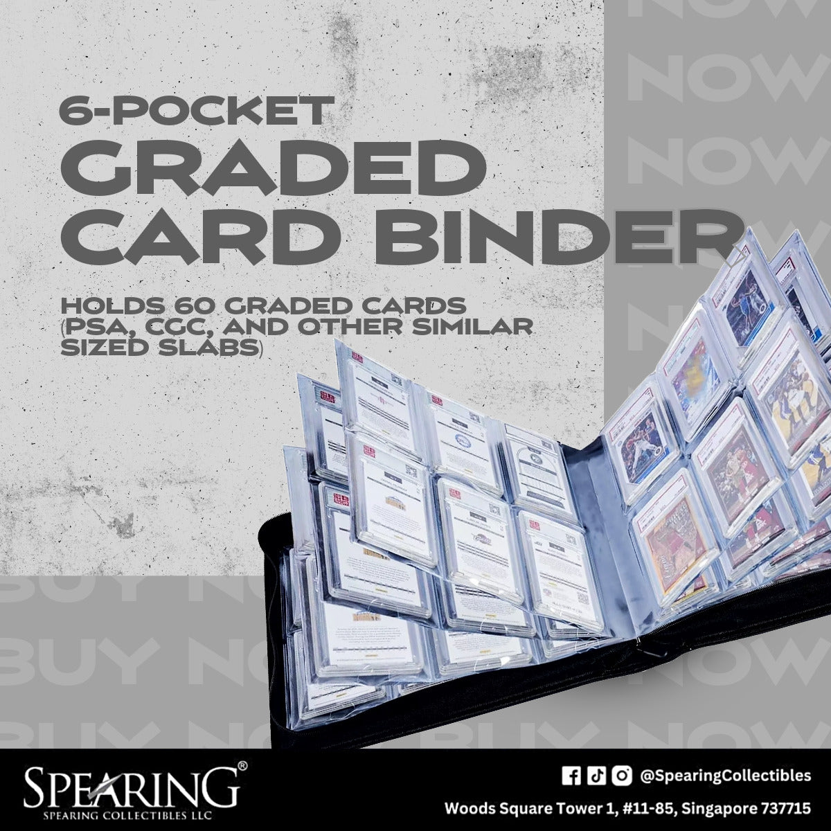 60 Slot Premium Graded PSA Card Binder Spearing Collectibles 60 Slot Premium Graded PSA Card Binder Spearing Collectibles