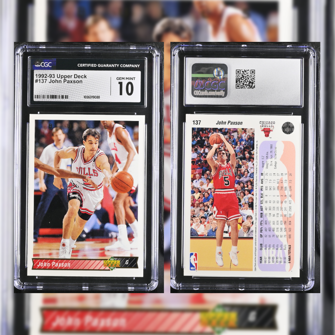 1992-93 John Paxson #137 CGC GEM MINT 10 1036319088