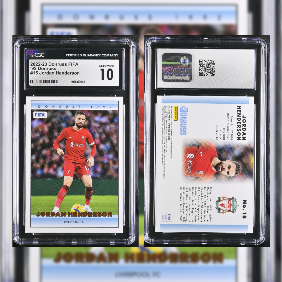 2022-23 Jordan Henderson #15 CGC GEM MINT 10 1036319042