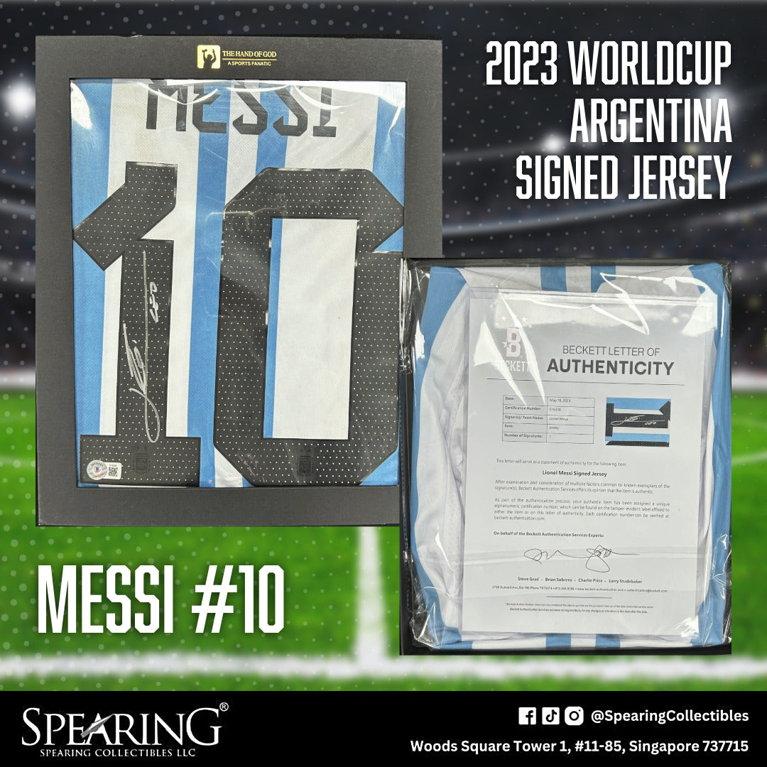 2023 Messi #10 Argentina Worldcup Signed Jersey