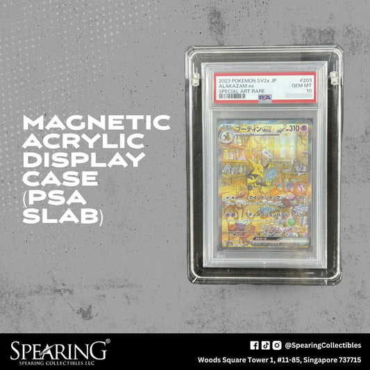 🧲 Magnetic Acrylic Display Case for PSA Graded Card Slabs – ☀️ UV Protection