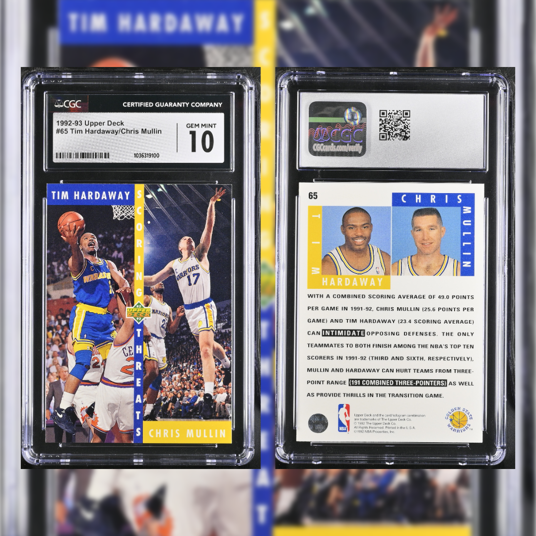 1992-93 Tim Hardaway/Chris Mullin #65 CGC GEM MINT 10 1036319100