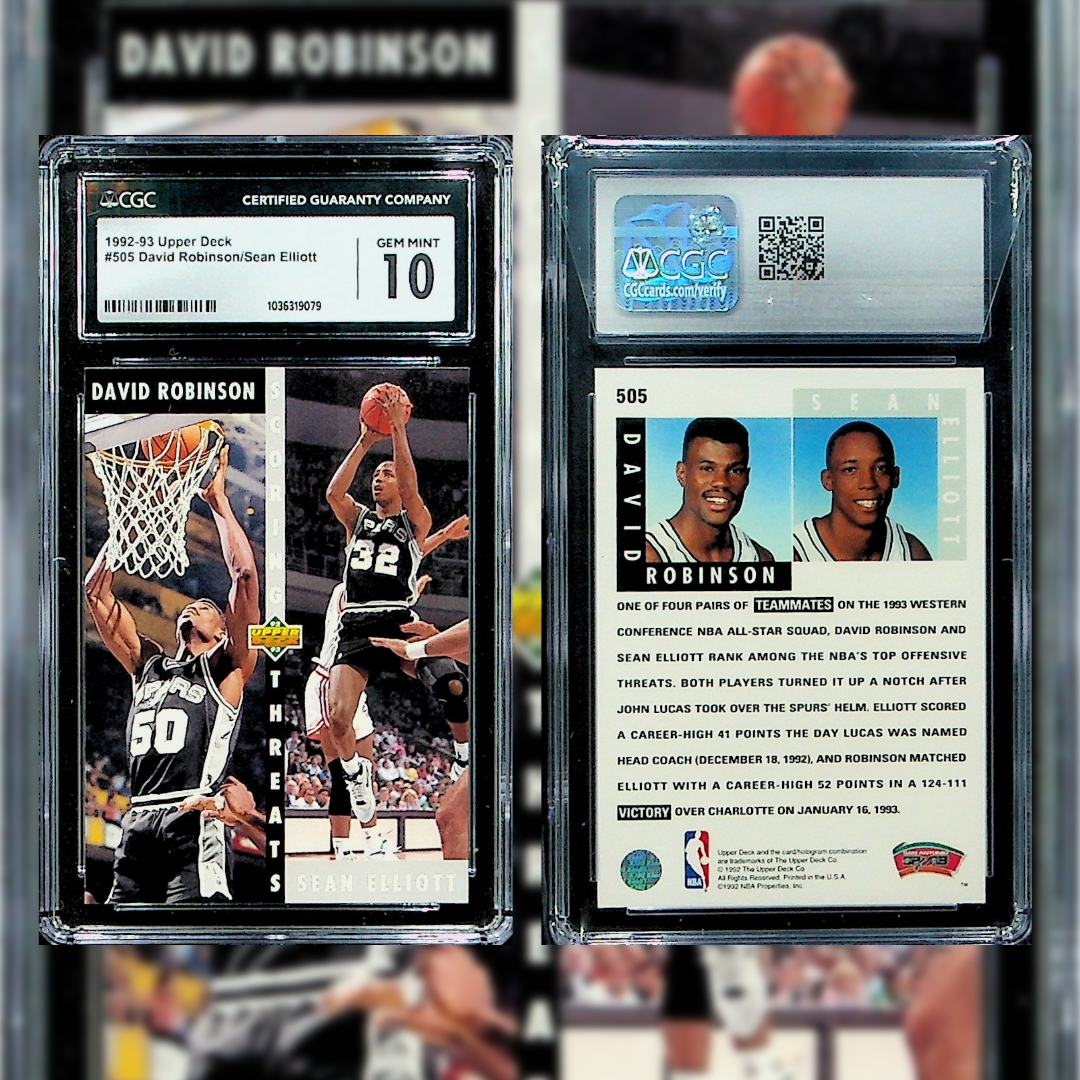 1992-93 David Robinson/Sean Elliott CGC GEM MINT 10 1036319079