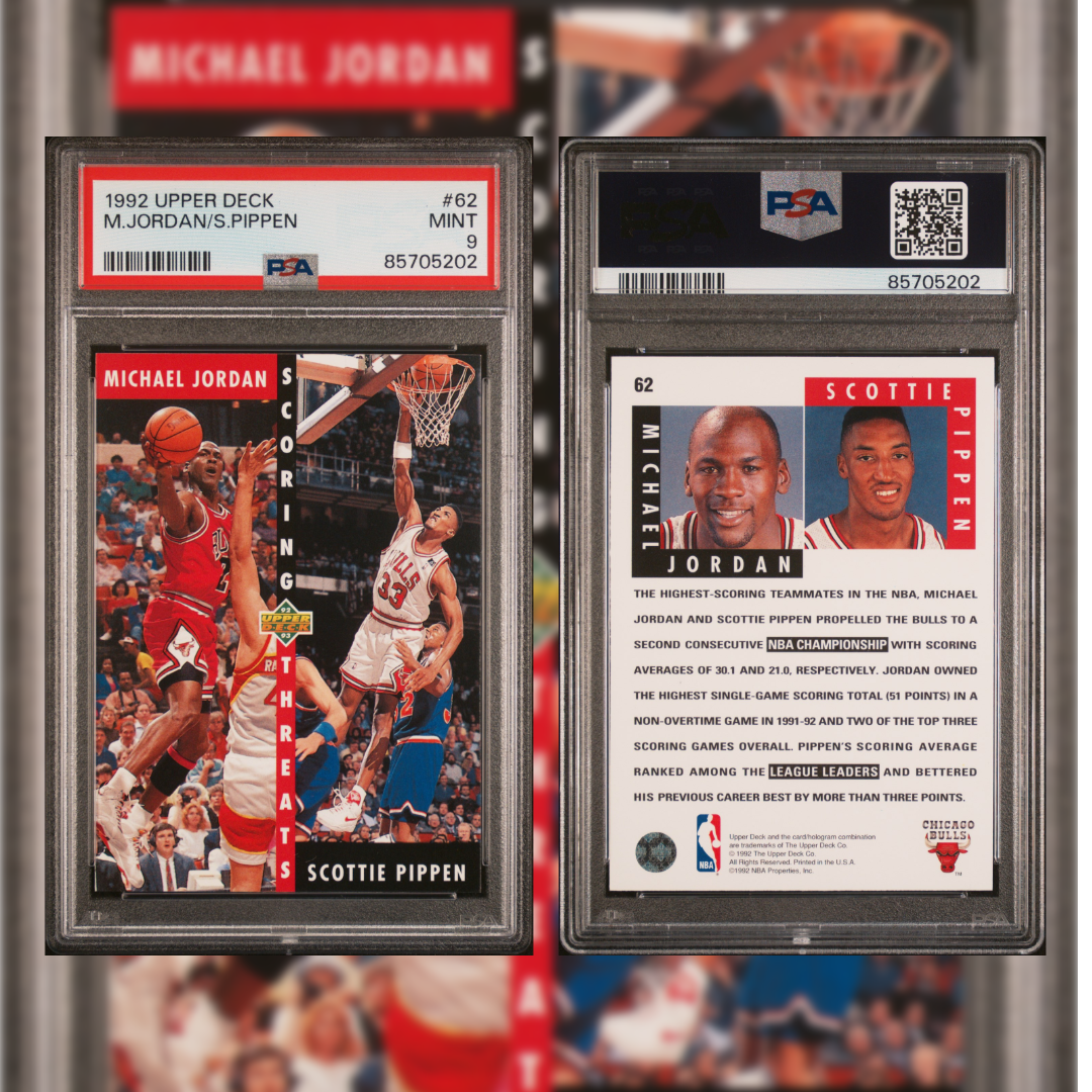 1992 Upper Deck MJ/Pippen #62 PSA 9 85705202