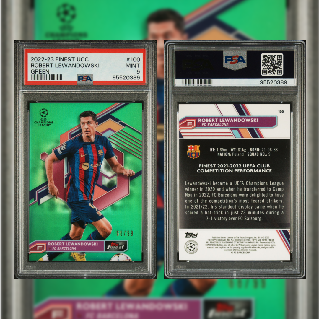 2022-23 Finest UCC Robert Lewandowski #100 PSA 9 95520389