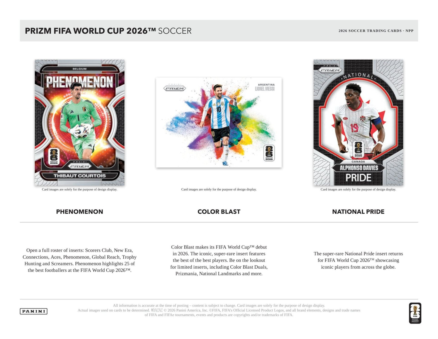 2026 Panini Prizm FIFA World Cup Football Blaster Box