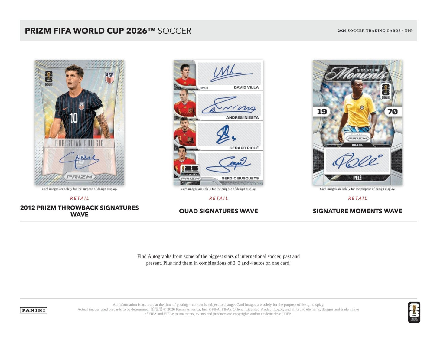 2026 Panini Prizm FIFA World Cup Football Blaster Box