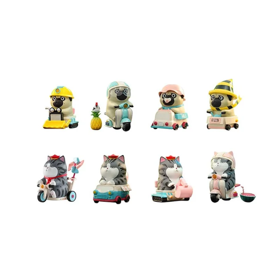 🐱🐶 (INDIVIDUAL OPENED) 52TOYS WuHuang Bazahey Watch Out! Novice On The Road Series Blind Box ⚠️