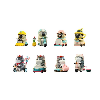 🐱🐶 (INDIVIDUAL OPENED) 52TOYS WuHuang Bazahey Watch Out! Novice On The Road Series Blind Box ⚠️