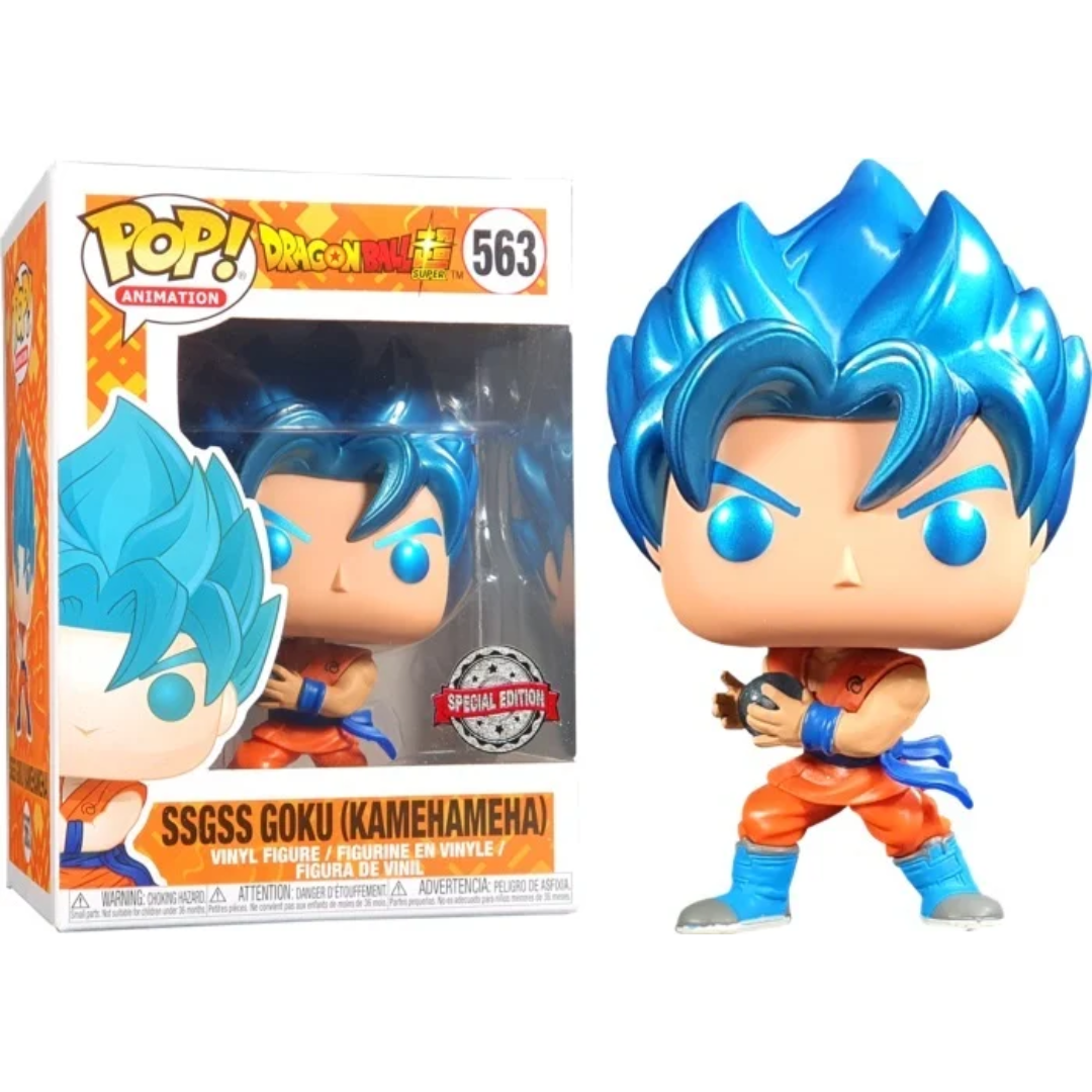 Funko POP! - SSGSS Goku (Kamehameha) #563 Vinyl Figure Autographed