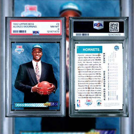 1992 Alonzo Mourning #2 PSA 8 121471473