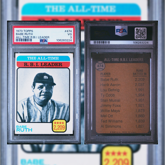 1973 Babe Ruth #474 PSA 3 106283224