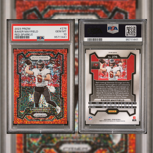 2023 Baker Mayfield Red Sparkle #276 PSA 10 95711441