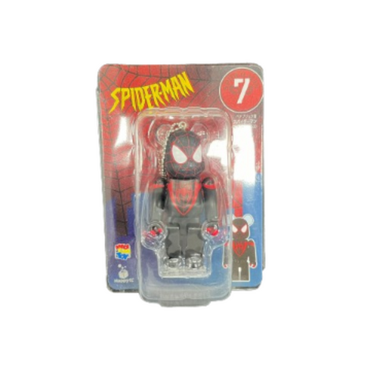 🕷 BEARBRICK 100% Happy Kuji - Spiderman Miles Morales Keychain