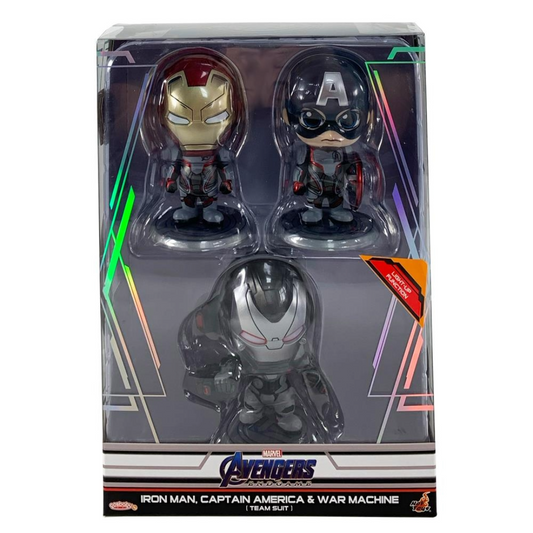 Cosbaby Iron Man, Capt America & War Machine (Team Suit)
