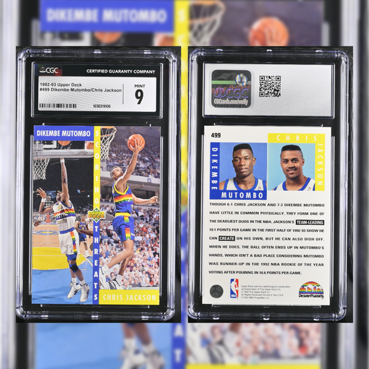 1992-1993 Dikembe Mutombo/Chris Jackson #499 CGC 9 1036319106