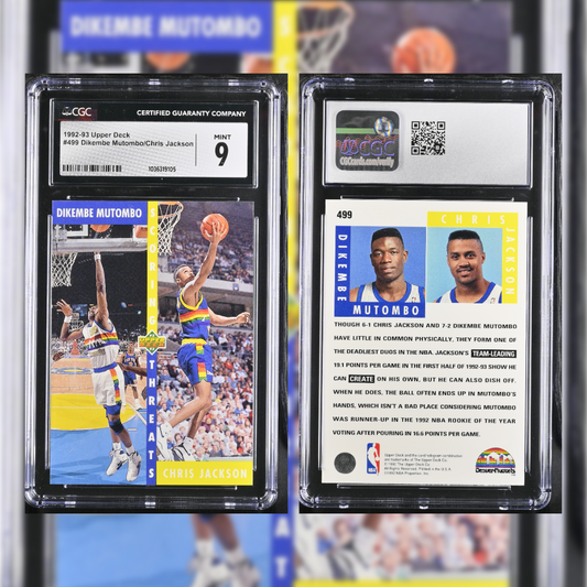 1992-93 Dikembe Mutombo/Chris Jackson #499 CGC 9 1036319105