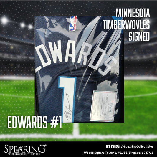 Anthony Edwards #1 Minnesota Timberwolves Signed Jersey
