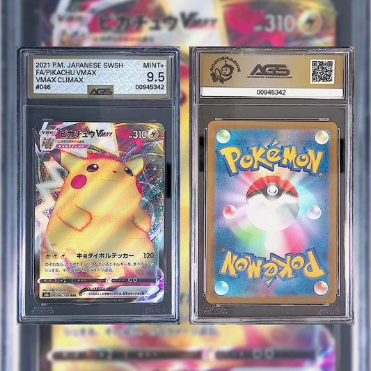 2021 Japanese FA/Pikachu VMAX #046 AGS MINT+ 9.5 00945342