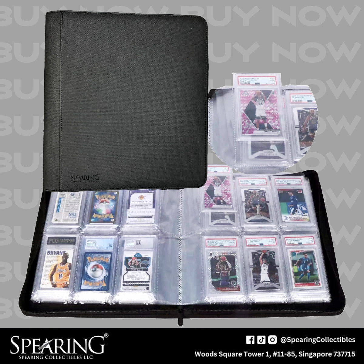 60 Slot Premium Graded PSA Card Binder Spearing Collectibles 60 Slot Premium Graded PSA Card Binder Spearing Collectibles