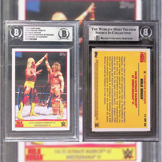 2015 Hulk Hogan Tribute #11 BECKETT AUTHENTIC 00015663984