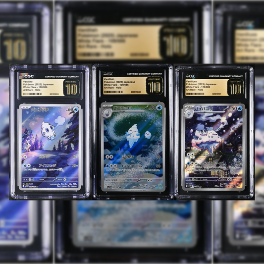 2025 Japanese Vanillite #108, Vanillish #109, Vanilluxe #110 Set CGC PRISTINE 10