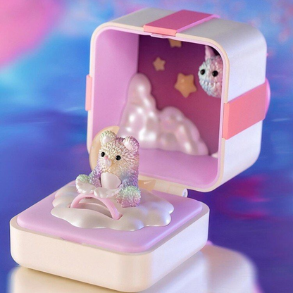 (OPENED INDIVIDUAL BOX ) POP MART Romantic Ring Box Series 1 Scene Set