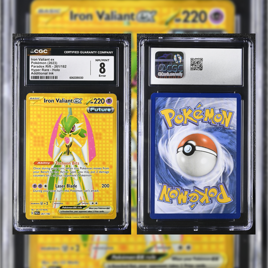 2023 Iron Valiant ex #261 CGC 8 Error (Additional Ink) 6062285030