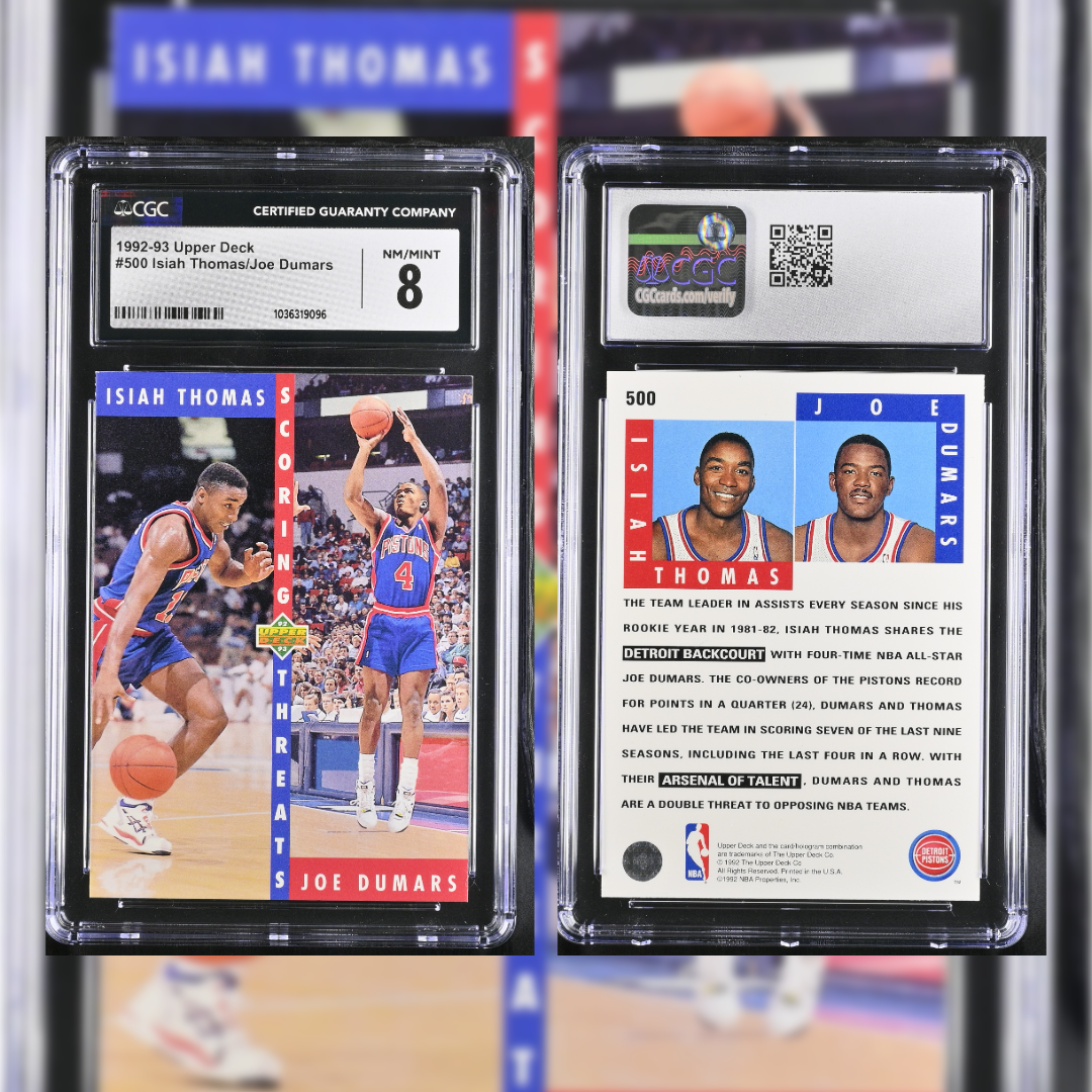 1992-93 Isiah Thomas/Joe Dumars #500 CGC 8 1036319096
