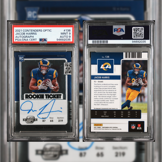 2021 Jacob Harris AUTO #138 PSA 9 94692035