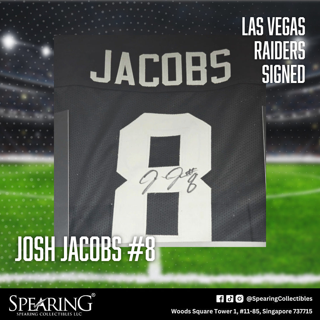 Josh Jacobs #8 Las Vegas Raiders Signed Jersey