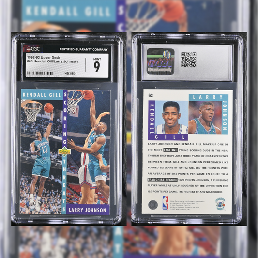 1992-93 Kendall Gill/Larry Johnson #63 CGC 9 1036319134