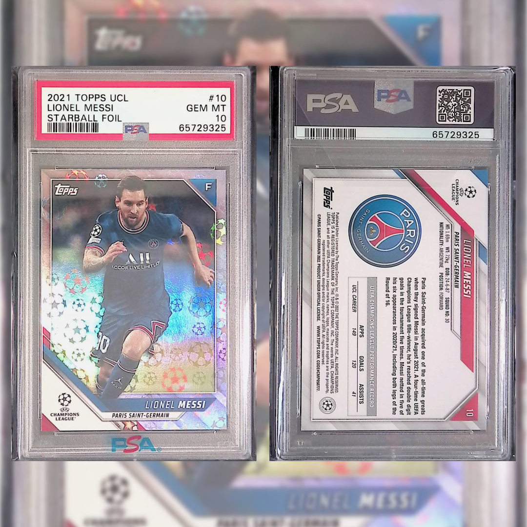 2021 Lionel Messi #10 PSA 10 65729325