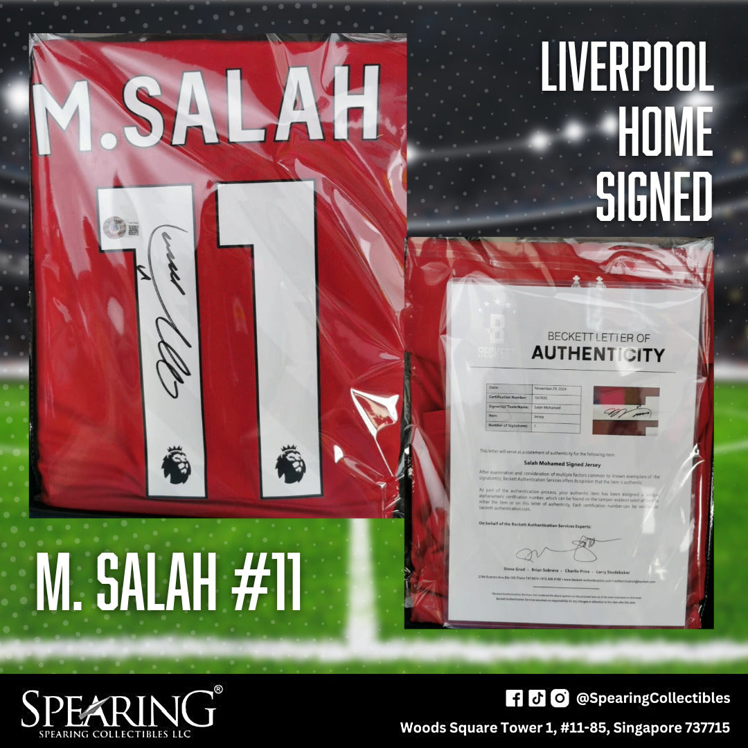 Mohamed Salah #11 Liverpool Home Signed Jersey