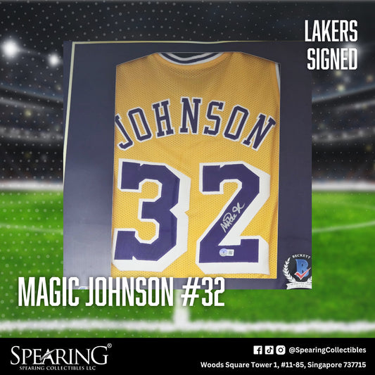 Magic Johnson #32 Los Angeles Lakers Signed Jersey