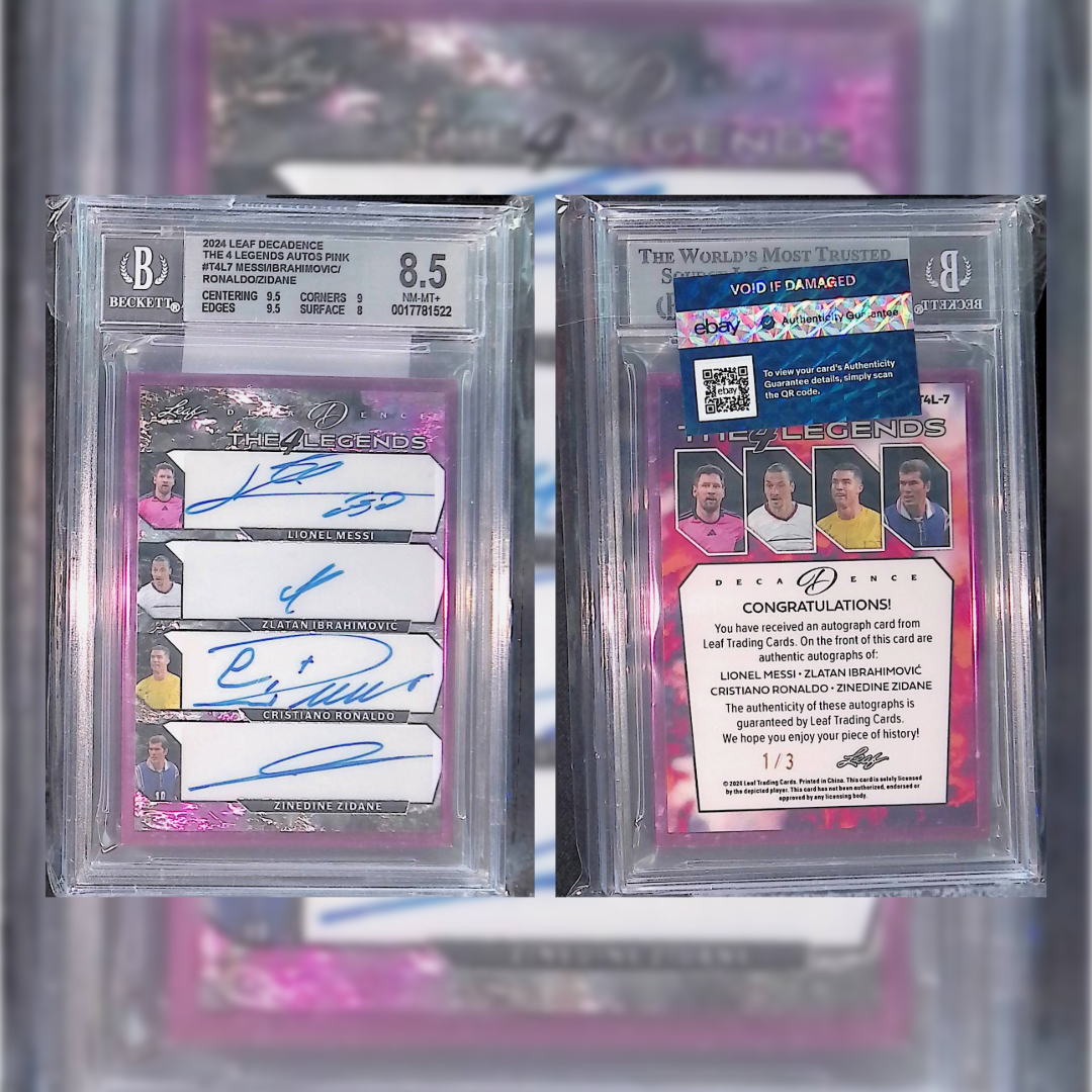 2024 Messi/Ibrahimovic/Ronaldo/Zidane #T4L7 BECKETT 8.5 0017781522