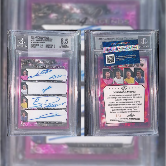 2024 Messi/Ibrahimovic/Ronaldo/Zidane #T4L7 BECKETT 8.5 0017781522