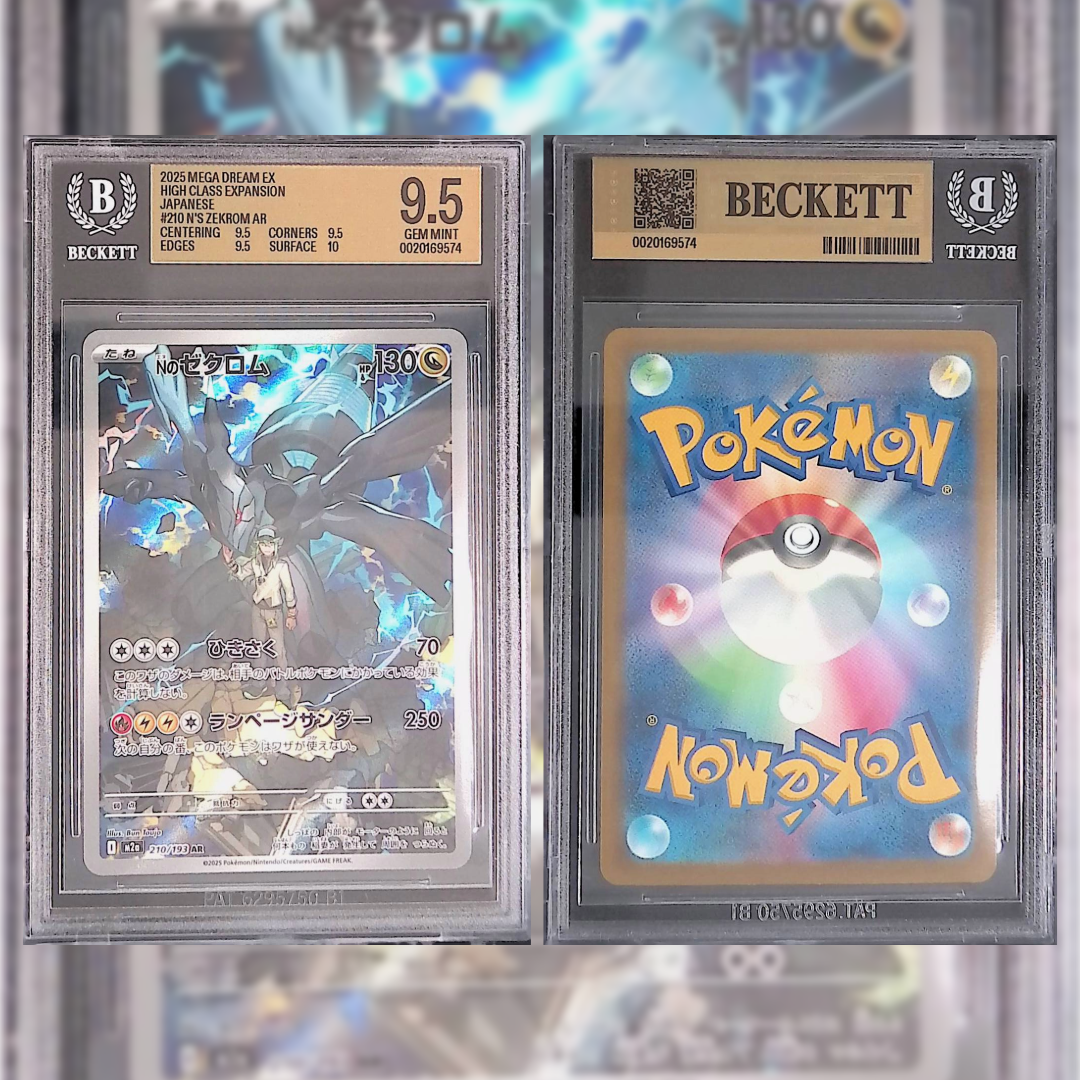 2025 Japanese N's Zekrom #210 Beckett 9.5 0020169574