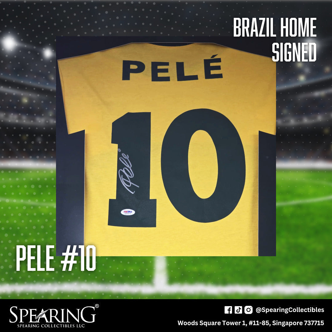 Pele #10 Signed Brazil Home Jersey