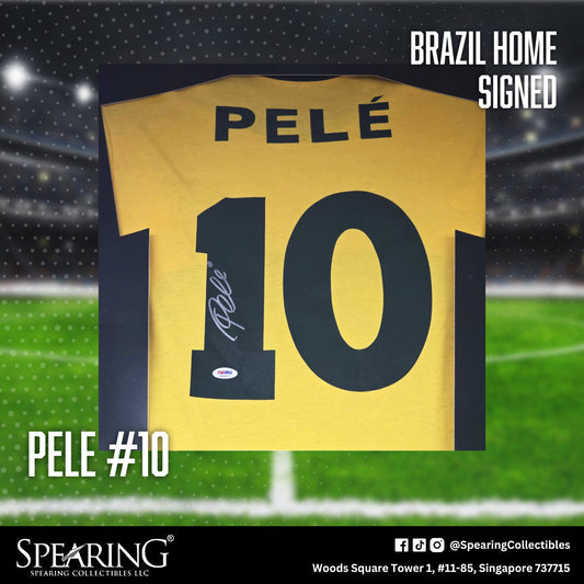 Pele #10 Signed Brazil Home Jersey