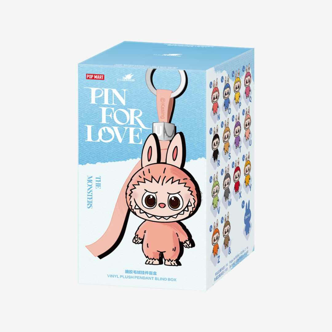 THE MONSTERS PIN FOR LOVE SERIES-Vinyl Plush Pendant Blind Box (A-M) & (N-Z) Whole Set