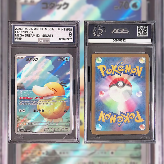 2025 Japanese FA/Psyduck #199 AGS MINT (PD) 9 00945332