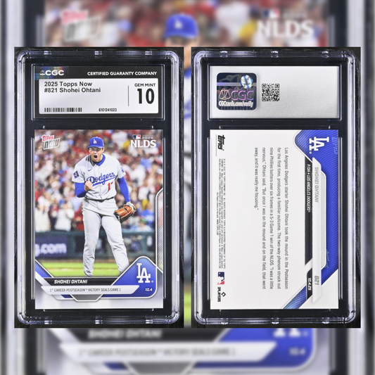 2025 Shohei Ohtani #821 CGC GEM MINT 10 6101241023