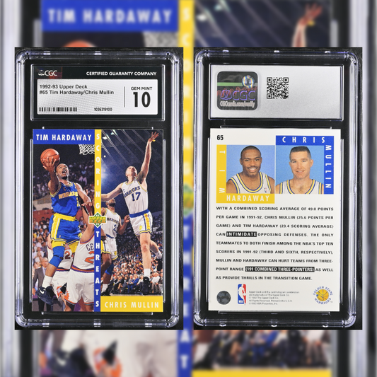 1992-93 Tim Hardaway/Chris Mullin #65 CGC GEM MINT 10 1036319100