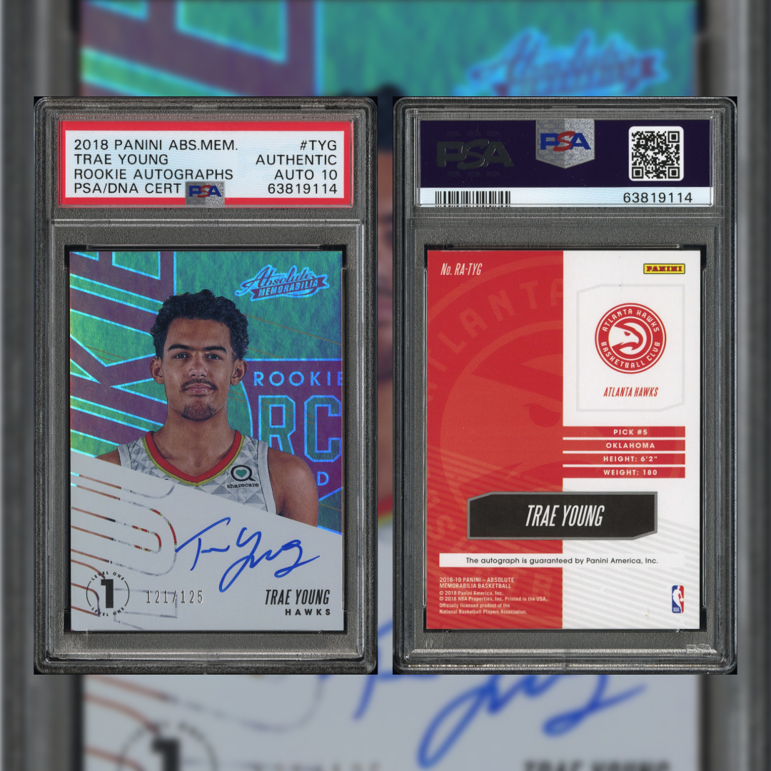 2018 Trae Young #TYG AUTHENTIC AUTO 10 63819114