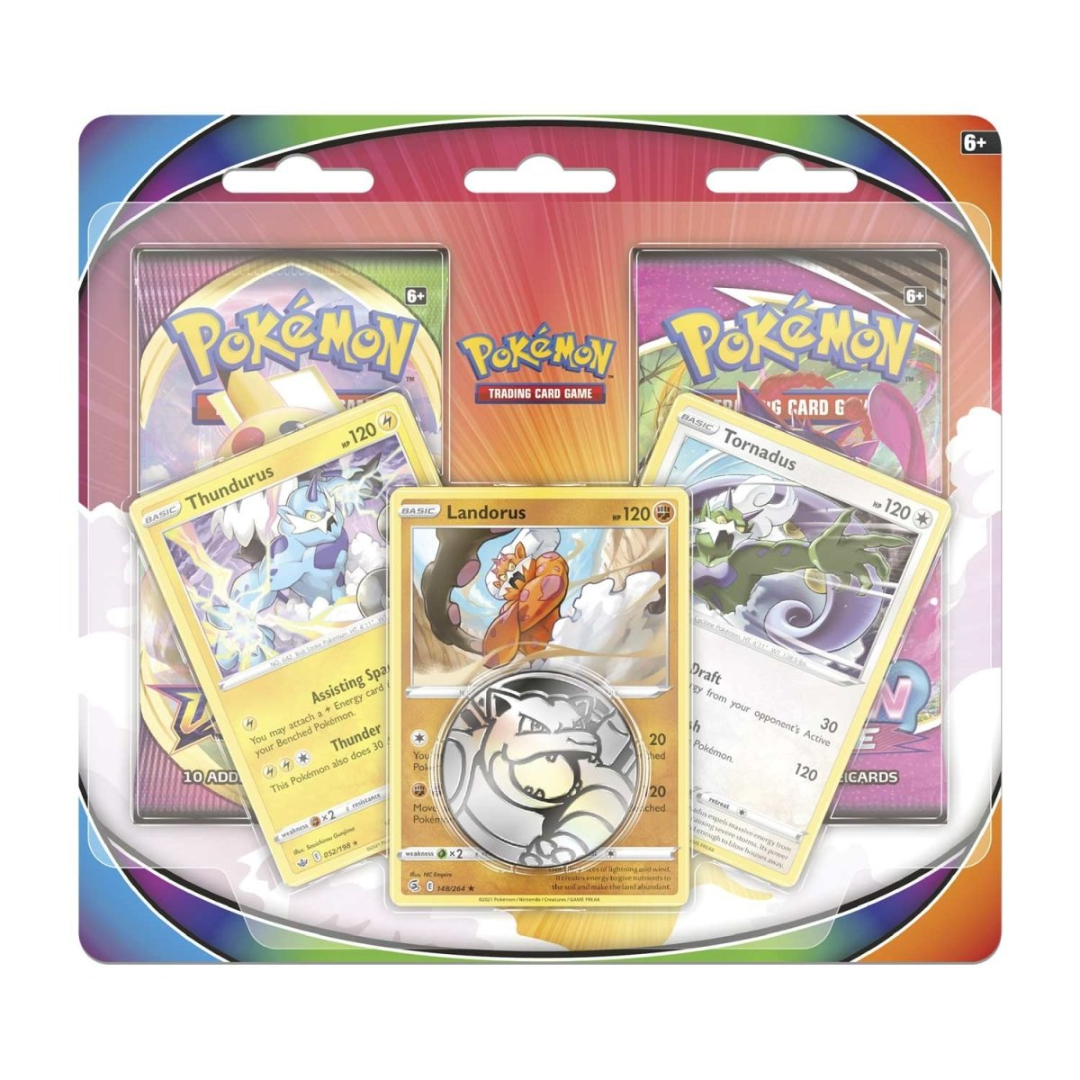 Pokémon TCG:  Tornadus, Thundurus, and Landorus, 2 Booster Packs, Coin & Promo Cards