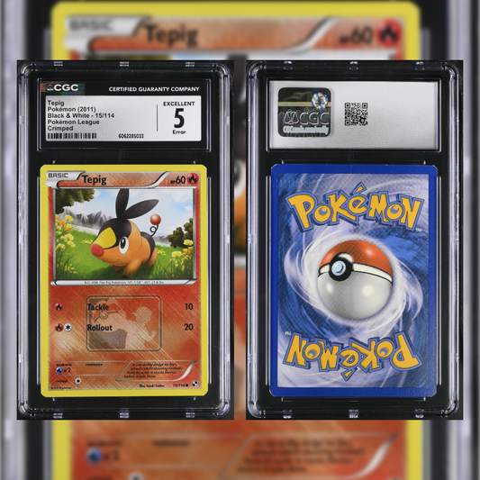 2011 Tepig #015 CGC 5 Error (Crimped) 6062285033